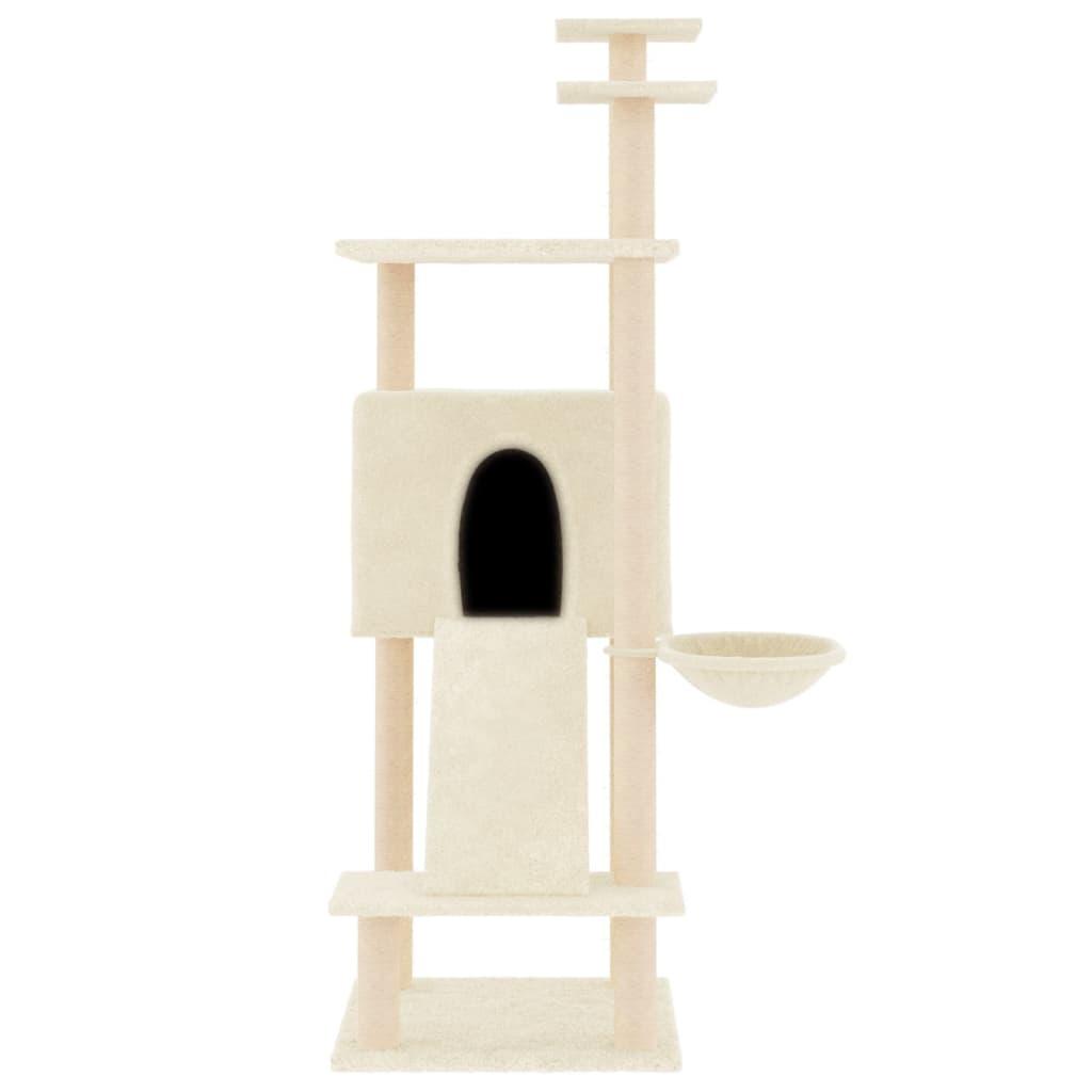 Arbre à chat avec griffoirs en sisal Crème 153 cm - Animalerie en ligne Kat-Shop