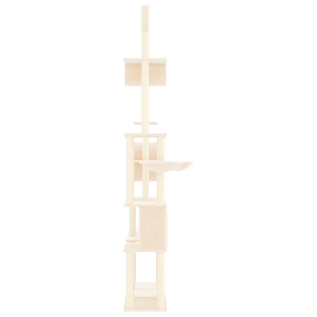 Arbre à chat avec griffoirs en sisal Crème 279 cm - Animalerie en ligne www.kat-shop.be