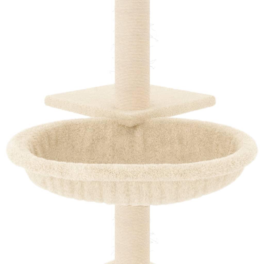 Arbre à chat avec griffoirs en sisal crème 72 cm - Animalerie en ligne Kat-Shop