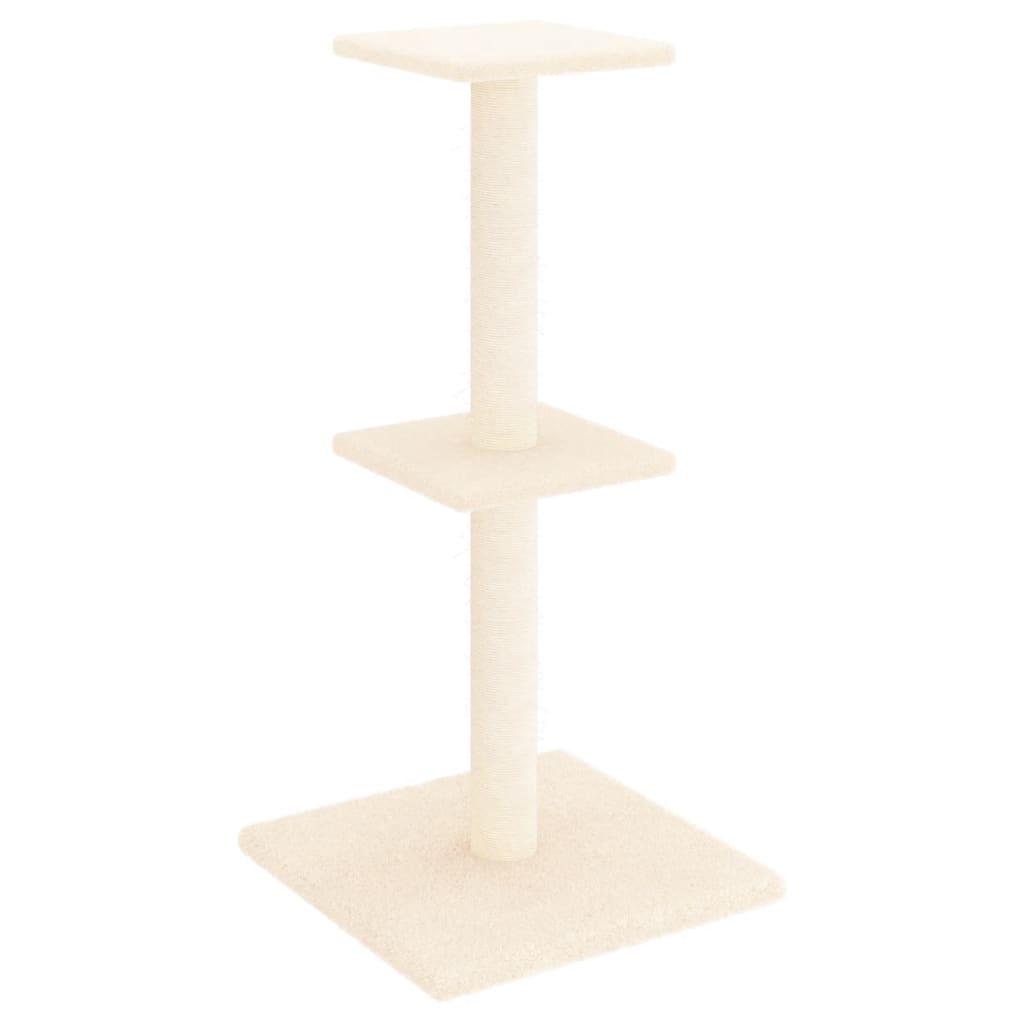 Arbre à chat avec griffoirs en sisal crème 73 cm - Animalerie en ligne Kat-Shop