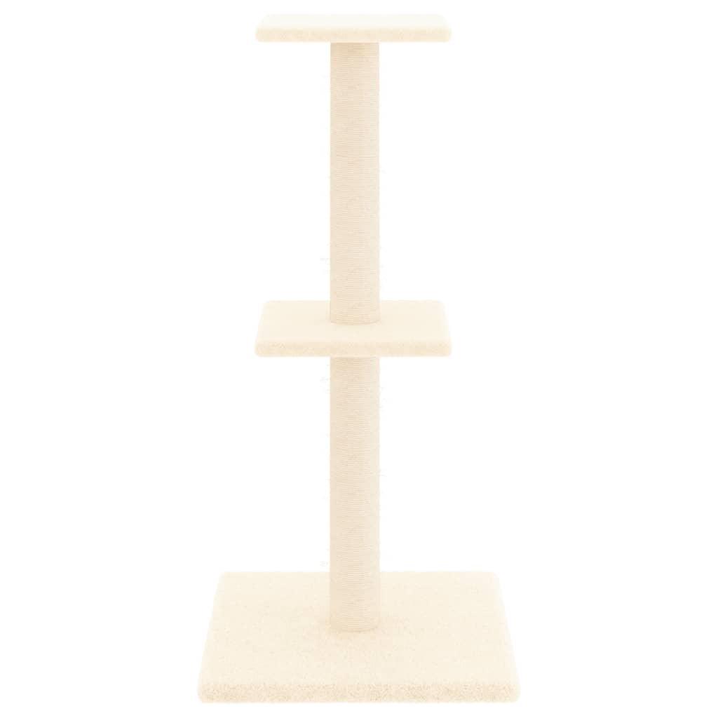 Arbre à chat avec griffoirs en sisal crème 73 cm - Animalerie en ligne Kat-Shop