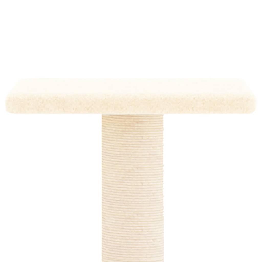 Arbre à chat avec griffoirs en sisal crème 73 cm - Animalerie en ligne Kat-Shop