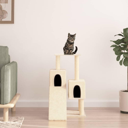 Arbre à chat avec griffoirs en sisal Crème 82 cm - Animalerie en ligne Kat-Shop