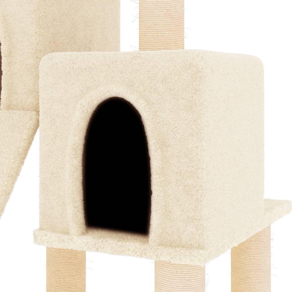 Arbre à chat avec griffoirs en sisal Crème 82 cm - Animalerie en ligne Kat-Shop