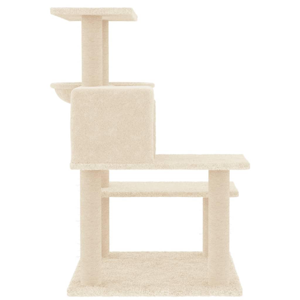 Arbre à chat avec griffoirs en sisal crème 82,5 cm - Animalerie en ligne Kat-Shop