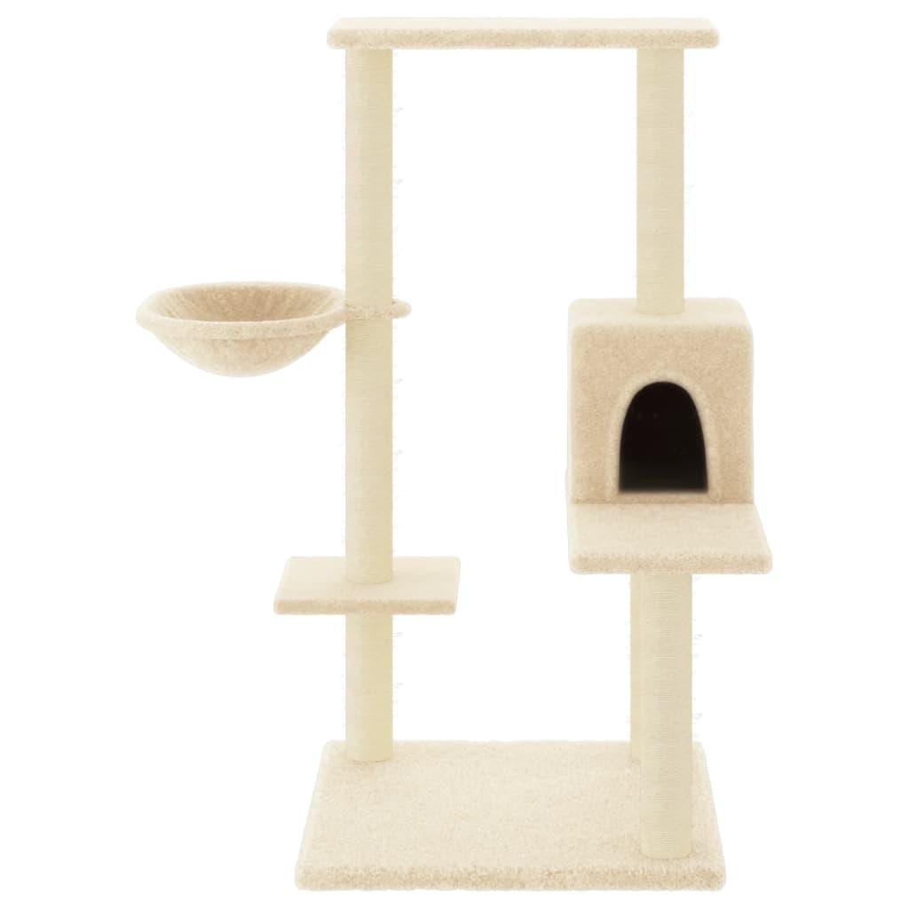 Arbre à chat avec griffoirs en sisal Crème 95 cm - Animalerie en ligne Kat-Shop