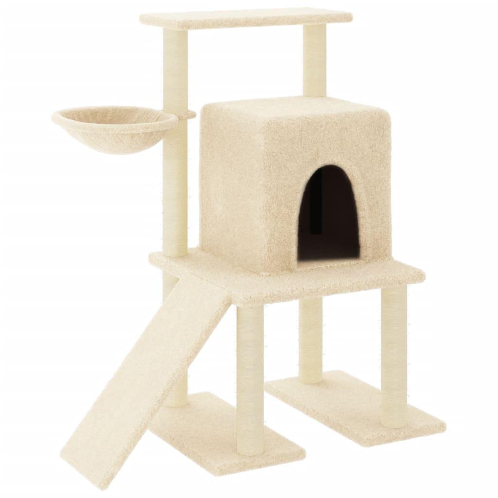 Arbre à chat avec griffoirs en sisal Crème 96,5 cm - Animalerie en ligne Kat-Shop