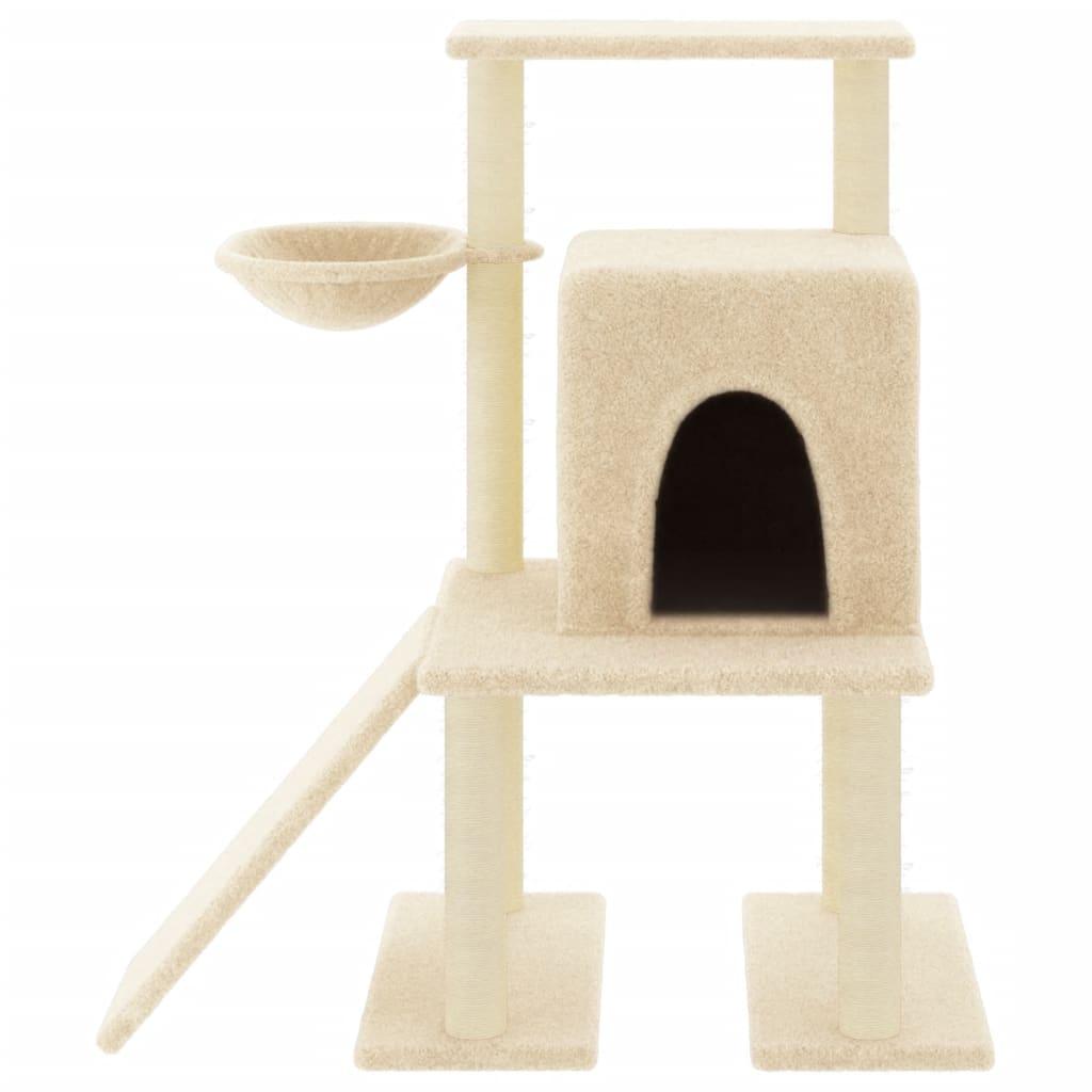 Arbre à chat avec griffoirs en sisal Crème 96,5 cm - Animalerie en ligne Kat-Shop