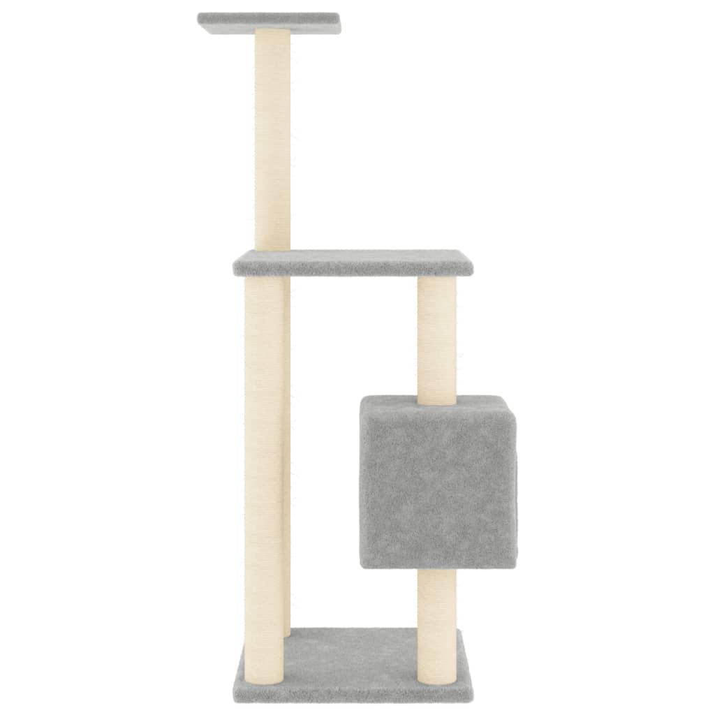 Arbre à chat avec griffoirs en sisal Gris clair 104 cm - Animalerie en ligne Kat-Shop