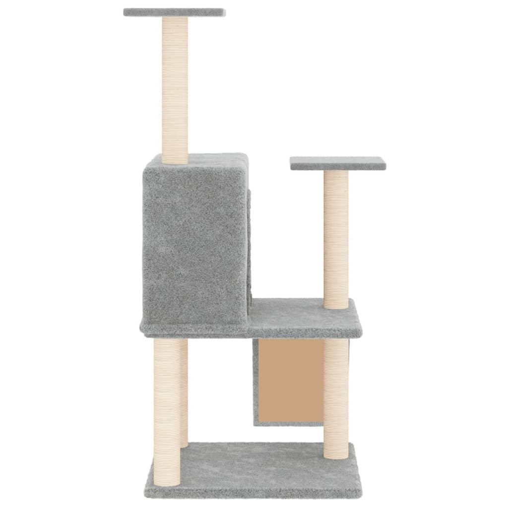 Arbre à chat avec griffoirs en sisal Gris clair 109 cm - Animalerie en ligne www.kat-shop.be