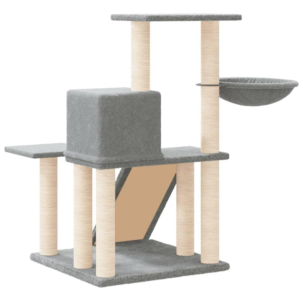 Arbre à chat avec griffoirs en sisal Gris clair 82 cm - Animalerie en ligne www.kat-shop.be