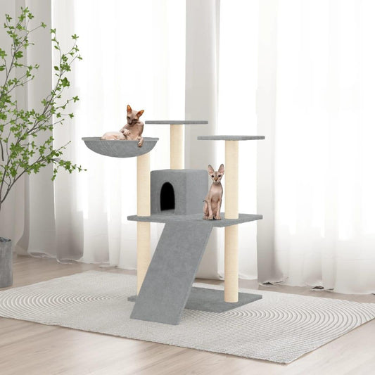 Arbre à chat avec griffoirs en sisal Gris clair 83 cm - Animalerie en ligne Kat-Shop