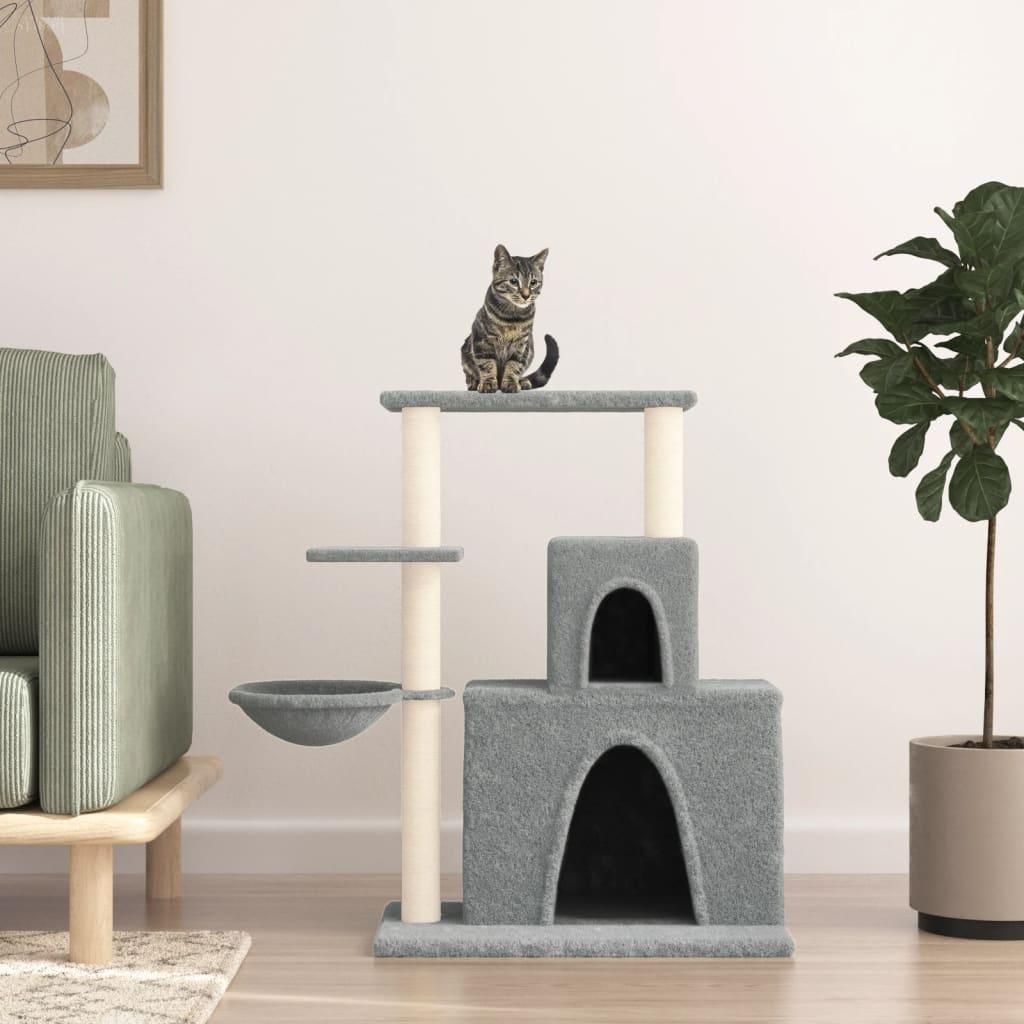 Arbre à chat avec griffoirs en sisal Gris clair 83 cm - Animalerie en ligne Kat-Shop