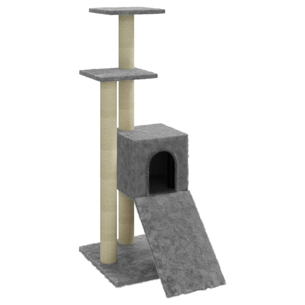 Arbre à chat avec griffoirs en sisal Gris clair 92 cm - Animalerie en ligne www.kat-shop.be