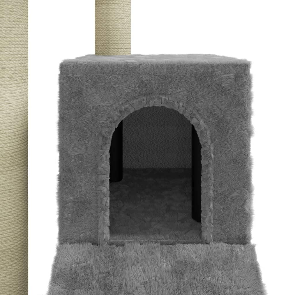 Arbre à chat avec griffoirs en sisal Gris clair 92 cm - Animalerie en ligne www.kat-shop.be