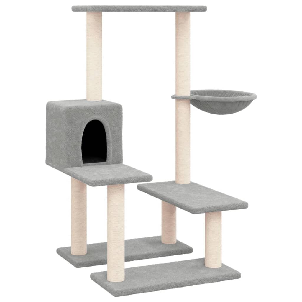 Arbre à chat avec griffoirs en sisal Gris clair 94,5 cm - Animalerie en ligne www.kat-shop.be