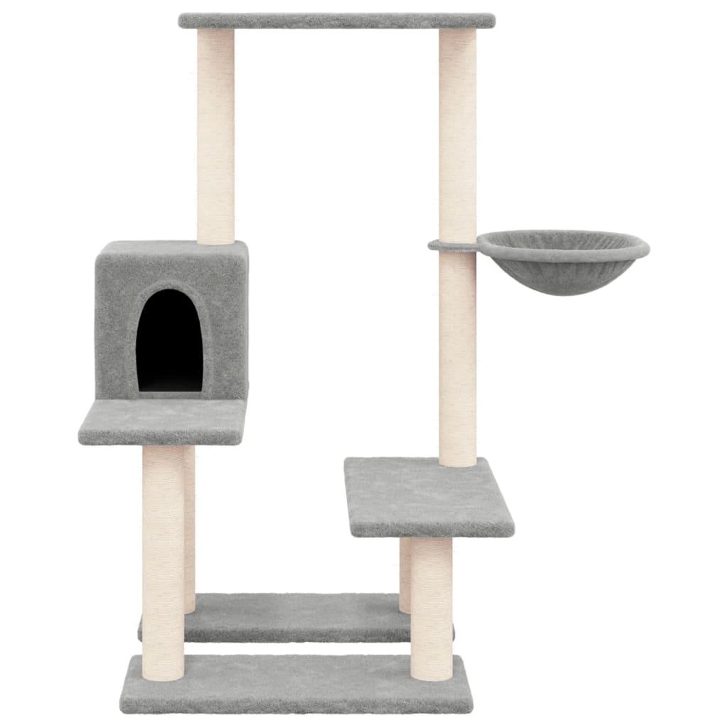 Arbre à chat avec griffoirs en sisal Gris clair 94,5 cm - Animalerie en ligne www.kat-shop.be