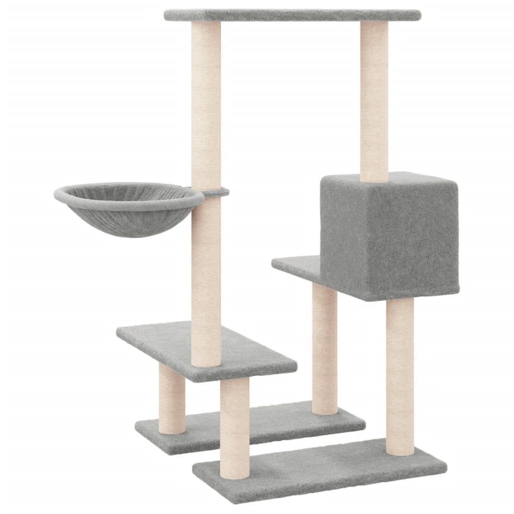 Arbre à chat avec griffoirs en sisal Gris clair 94,5 cm - Animalerie en ligne www.kat-shop.be