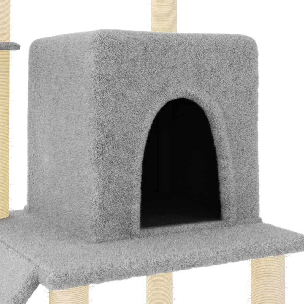 Arbre à chat avec griffoirs en sisal Gris clair 96,5 cm - Animalerie en ligne Kat-Shop