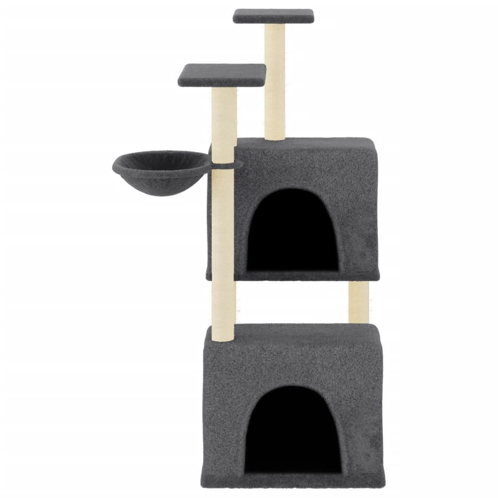 Arbre à chat avec griffoirs en sisal gris foncé 122 cm - Animalerie en ligne Kat-Shop