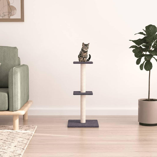 Arbre à chat avec griffoirs en sisal gris foncé 73 cm - Animalerie en ligne Kat-Shop