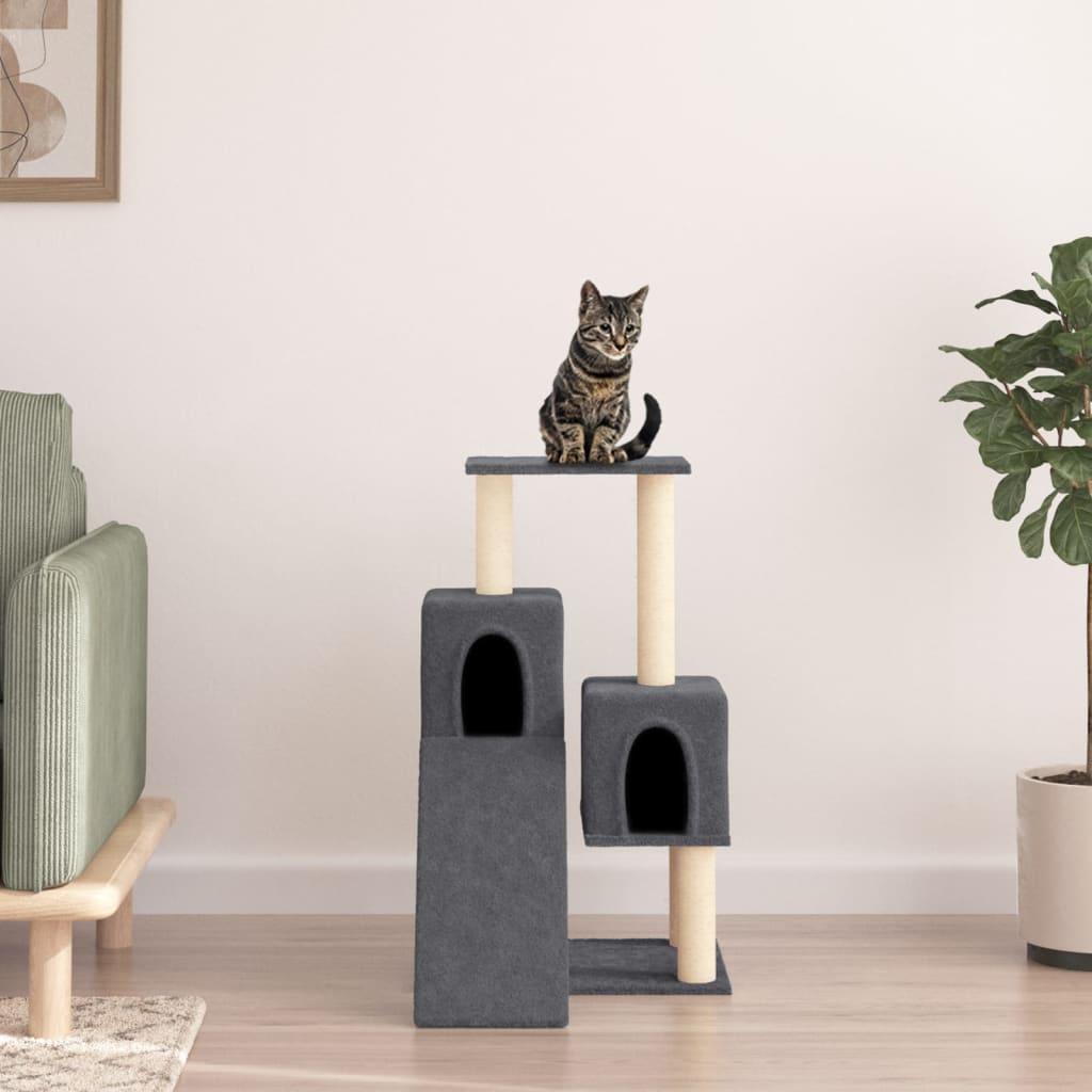Arbre à chat avec griffoirs en sisal Gris foncé 82 cm - Animalerie en ligne Kat-Shop