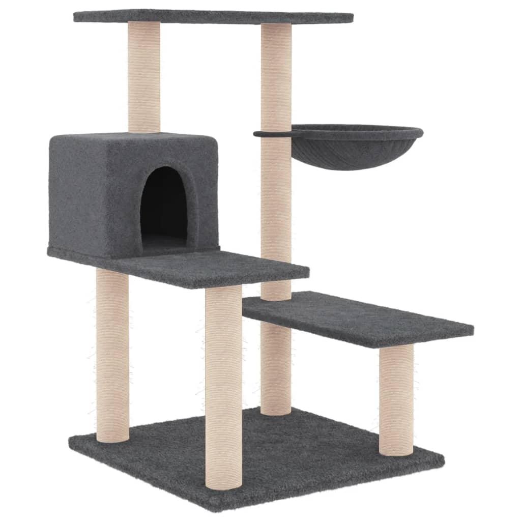 Arbre à chat avec griffoirs en sisal gris foncé 82,5 cm - Animalerie en ligne Kat-Shop