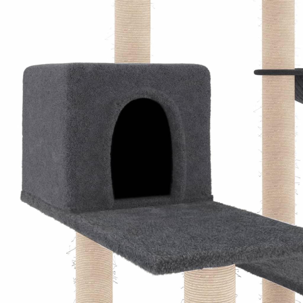 Arbre à chat avec griffoirs en sisal gris foncé 82,5 cm - Animalerie en ligne Kat-Shop