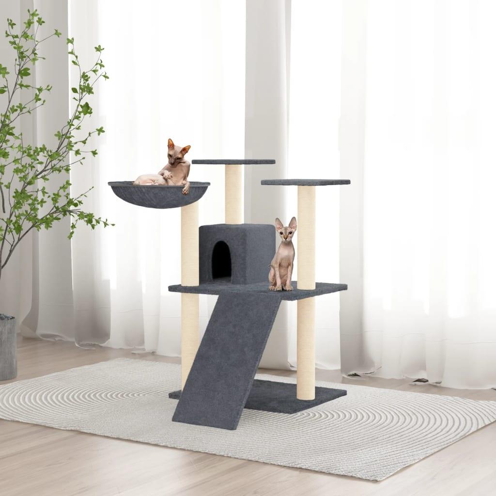 Arbre à chat avec griffoirs en sisal Gris foncé 83 cm - Animalerie en ligne Kat-Shop