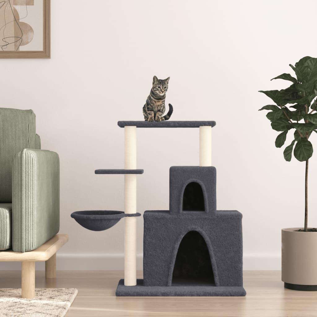 Arbre à chat avec griffoirs en sisal Gris foncé 83 cm - Animalerie en ligne Kat-Shop