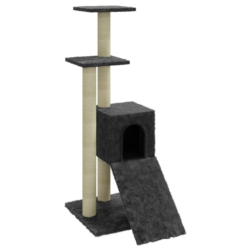 Arbre à chat avec griffoirs en sisal Gris foncé 92 cm - Animalerie en ligne www.kat-shop.be