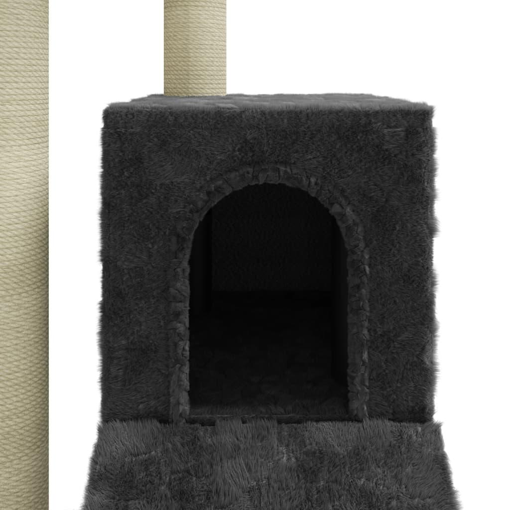 Arbre à chat avec griffoirs en sisal Gris foncé 92 cm - Animalerie en ligne www.kat-shop.be