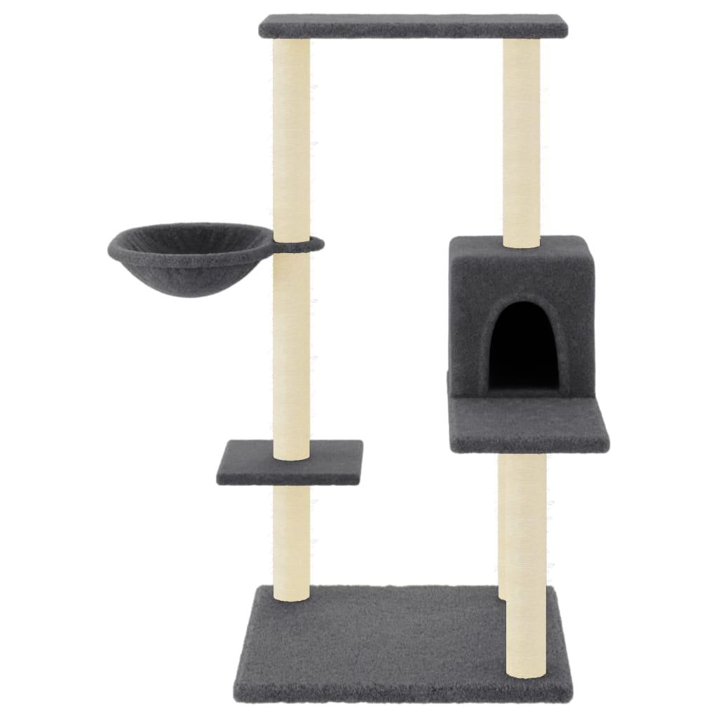 Arbre à chat avec griffoirs en sisal gris foncé 95 cm - Animalerie en ligne Kat-Shop