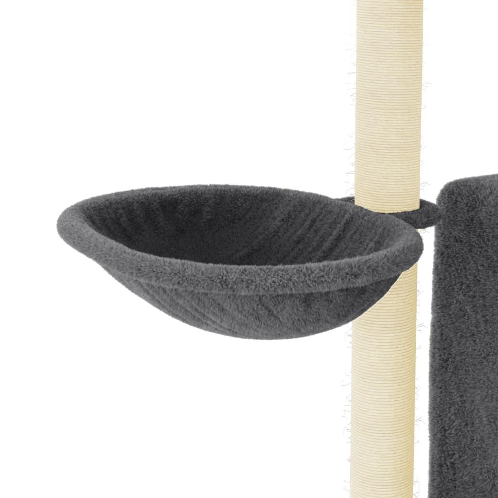 Arbre à chat avec griffoirs en sisal gris foncé 96,5 cm - Animalerie en ligne Kat-Shop