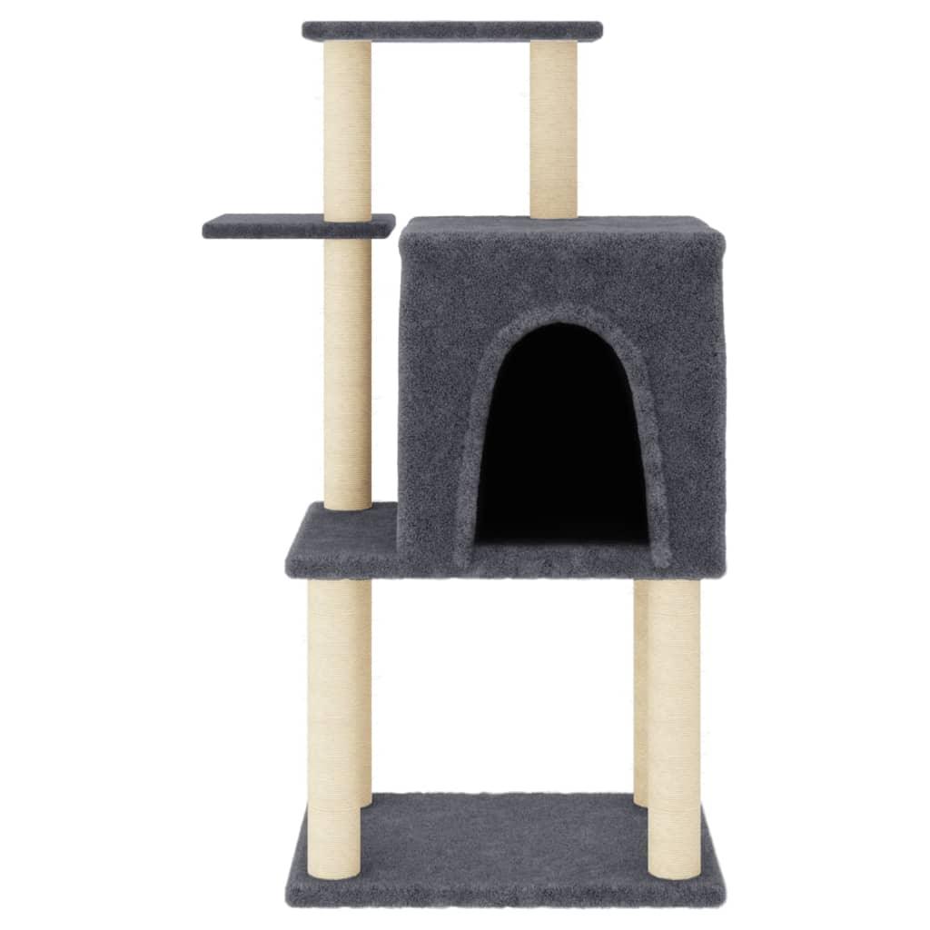 Arbre à chat avec griffoirs en sisal gris foncé 97 cm - Animalerie en ligne Kat-Shop