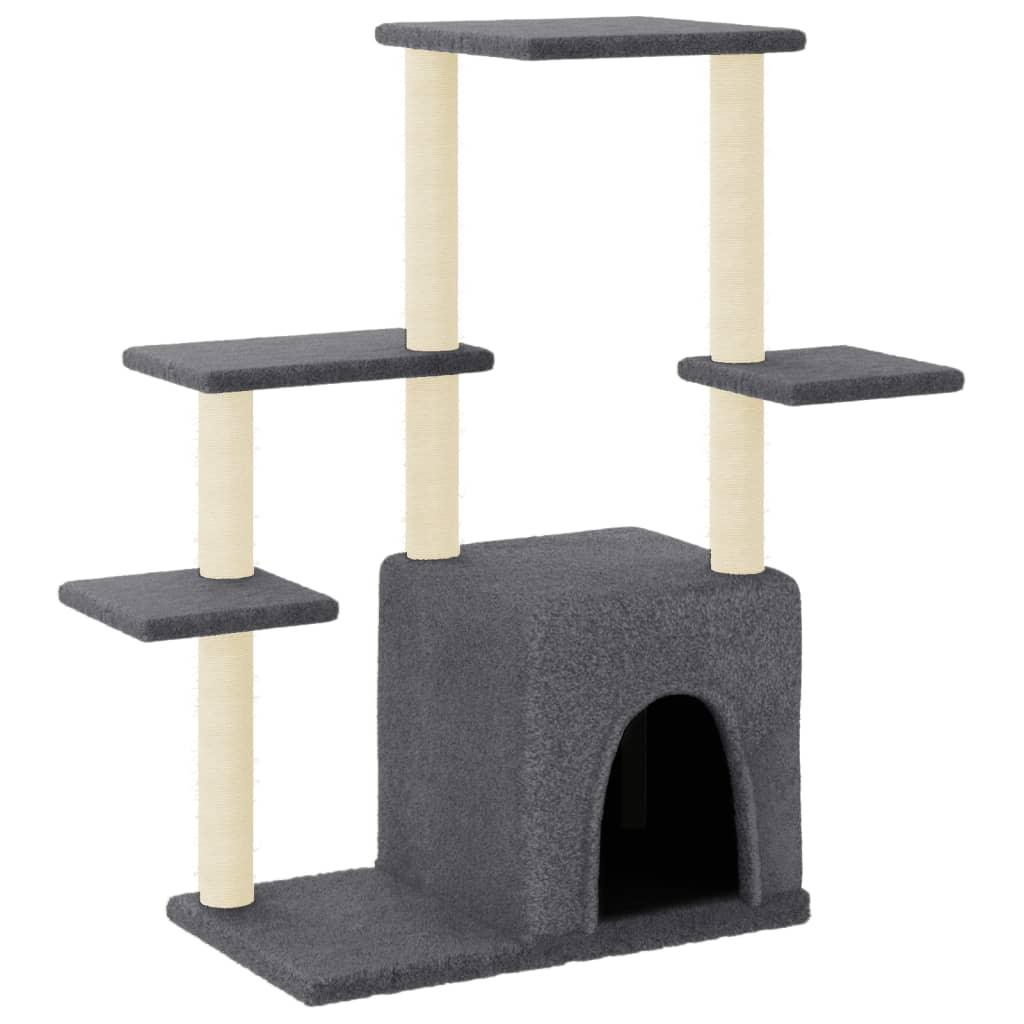 Arbre à chat avec griffoirs en sisal gris foncé 97,5 cm - Animalerie en ligne Kat-Shop