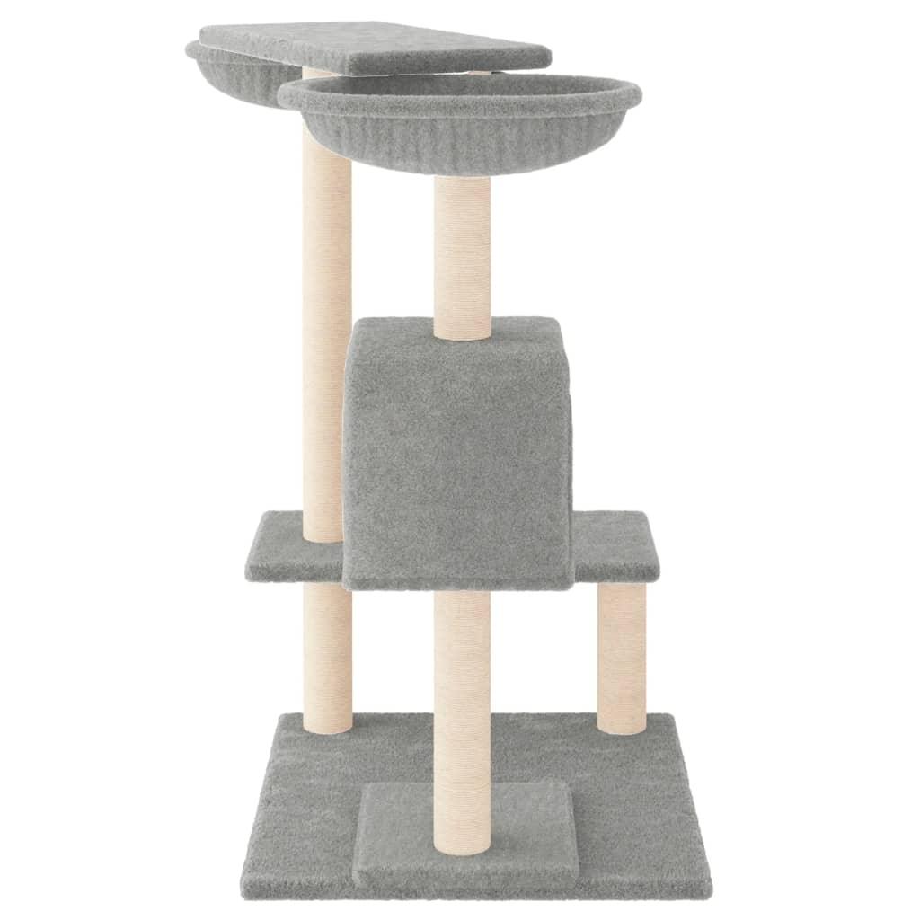 Arbre à chat avec griffoirs gris clair 82 cm - Animalerie en ligne Kat-Shop