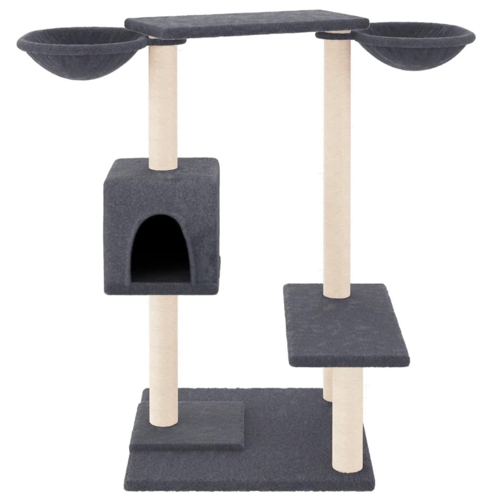 Arbre à chat avec griffoirs gris foncé 82 cm - Animalerie en ligne Kat-Shop