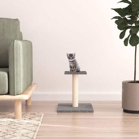 Arbre à chat avec plate-forme gris clair 38 cm - Animalerie en ligne Kat-Shop
