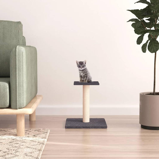 Arbre à chat avec plate-forme gris foncé 38 cm - Animalerie en ligne Kat-Shop