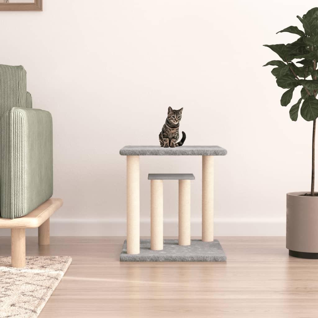 Arbres à chat avec plates-formes gris clair 50 cm - Animalerie en ligne Kat-Shop