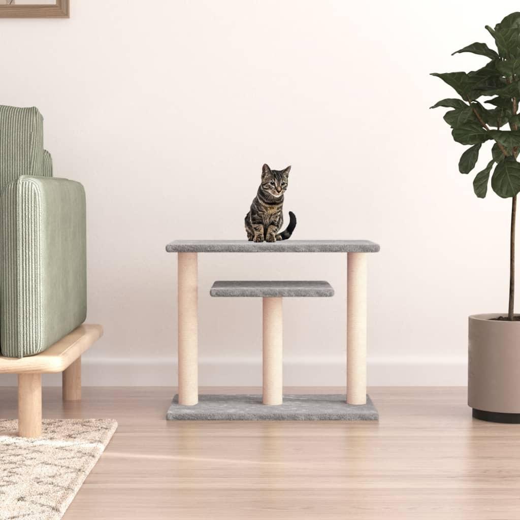 Arbres à chat avec plates-formes gris clair 62,5 cm - Animalerie en ligne Kat-Shop
