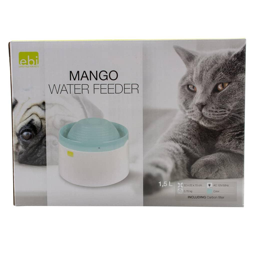 Ebi Bol à eau pour animaux de compagnie Mango 1,5 L bleu - Animalerie en ligne Kat-Shop