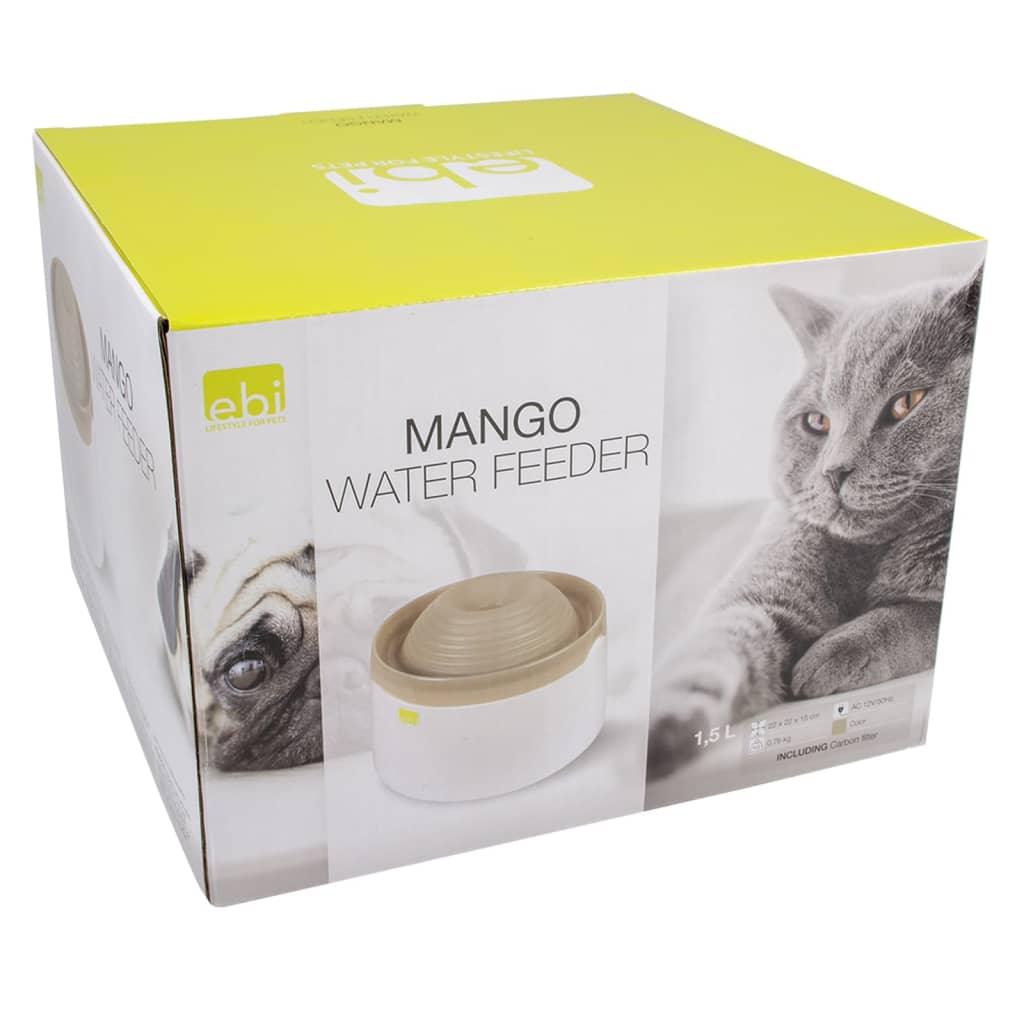 Ebi Bol à eau pour animaux de compagnie Mango 1,5 L moka - Animalerie en ligne Kat-Shop