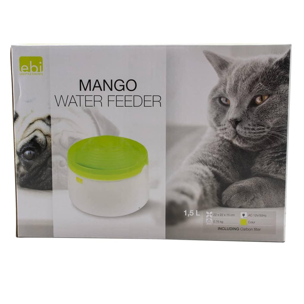 Ebi Bol à eau pour animaux de compagnie Mango 1,5 L vert - Animalerie en ligne Kat-Shop