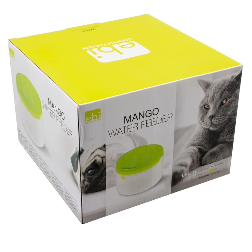 Ebi Bol à eau pour animaux de compagnie Mango 1,5 L vert - Animalerie en ligne Kat-Shop
