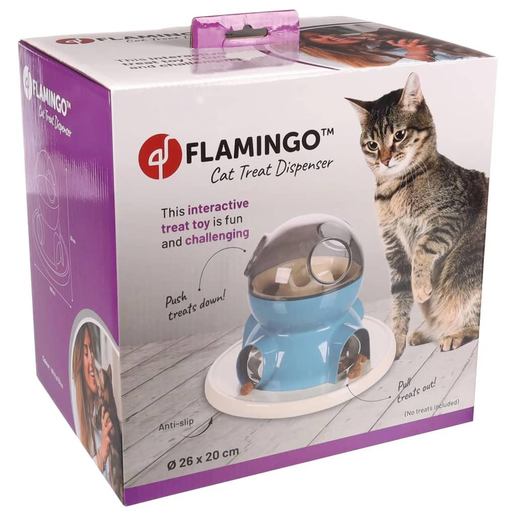 FLAMINGO Distributeur de friandises pour chats Diso Blanc et bleu - Animalerie en ligne Kat-Shop