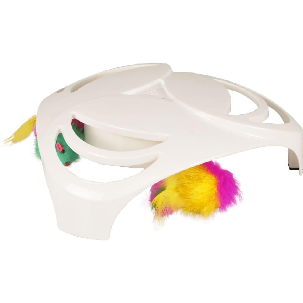 FLAMINGO Jouet pour chats Helico 25x25x8 cm Blanc - Animalerie en ligne Kat-Shop