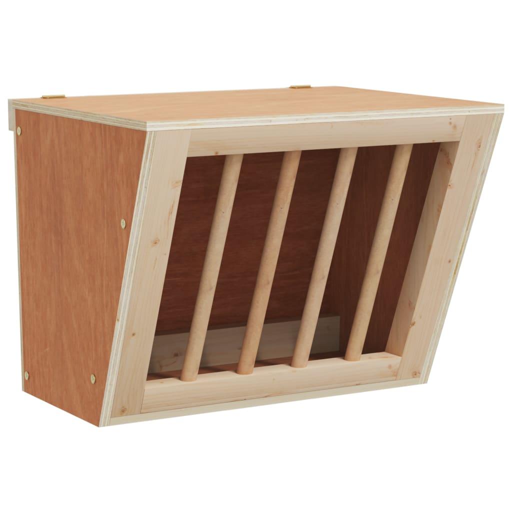 Mangeoire à foin pour lapins 25x18,5x20,5 cm bois massif sapin - Animalerie en ligne Kat-Shop