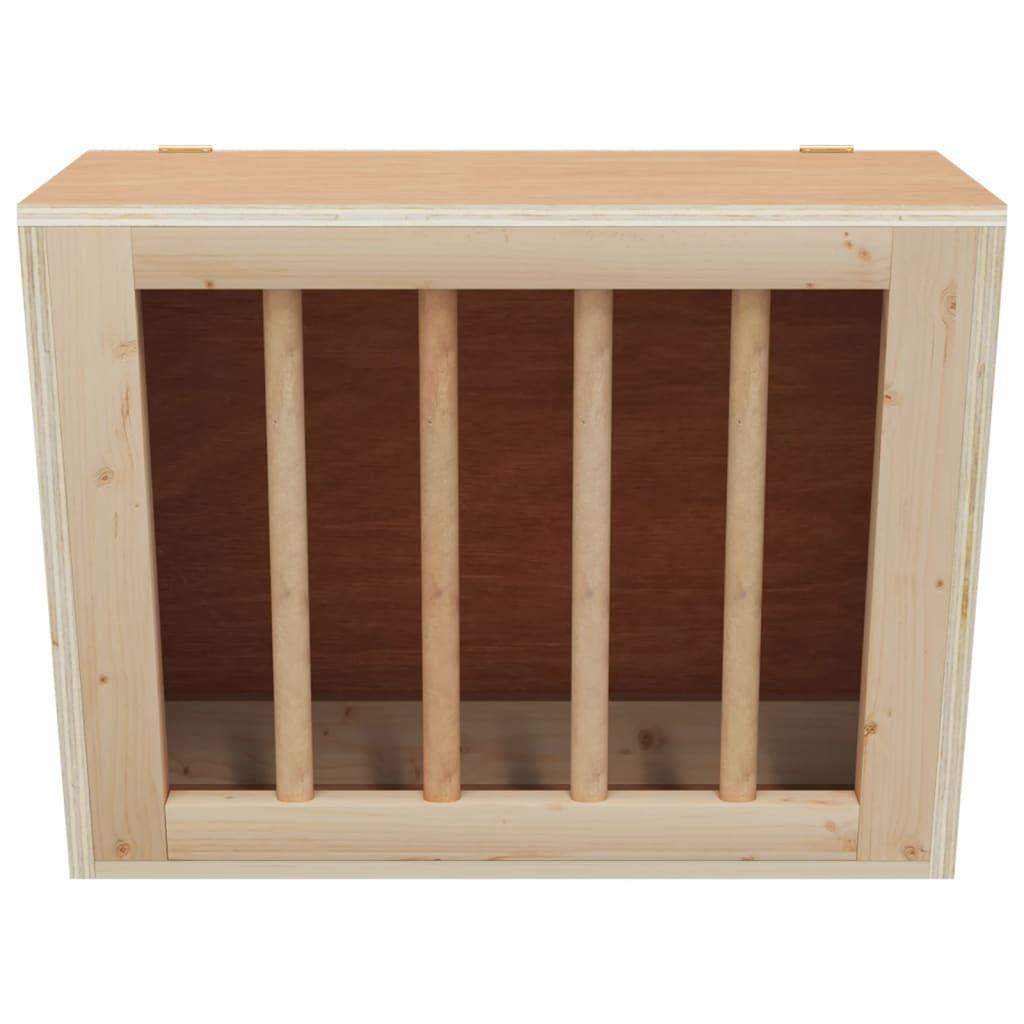 Mangeoire à foin pour lapins 25x18,5x20,5 cm bois massif sapin - Animalerie en ligne Kat-Shop